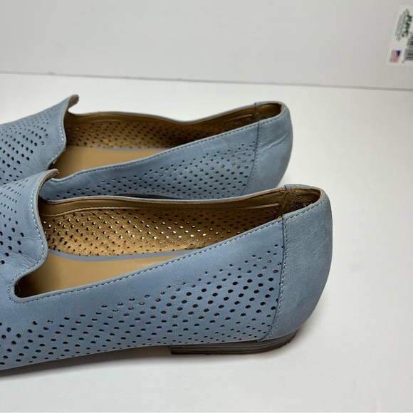 Naturalizer Lorna Blue Leather Slip On Flat Loafers - Picture 5 of 13